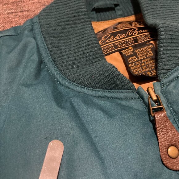 Vintage Eddie Bauer Downlight Men’s Medium Vest Puffer Quilted Outdoors Teal - Picture 9 of 9
